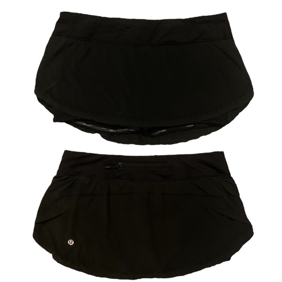 NEW Lululemon Run: Light As Air Skirt in Black. Luxtreme Skort. Size 6. NWOT. - Picture 8 of 8